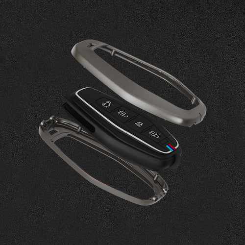 DRIVO Premium Metal Car Key Cover for  Peugeot – Anti-Rust Remote Key Case with Full Protection – Scratch & Shock Resistant – Compatible with Peugeot 3008, 5008, 508, 2008, 208   3-Button Key