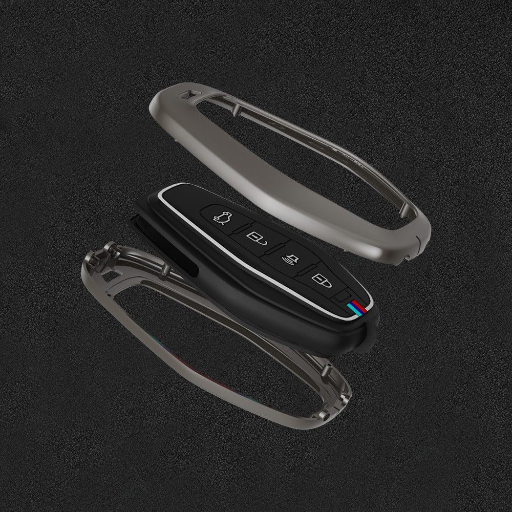 DRIVO Premium Metal Car Key Cover for Toyota – Anti-Rust Remote Key Case with Full Protection – Scratch & Shock Resistant – Compatible with Corolla, Camry, RAV4, C-HR  3-Button Key