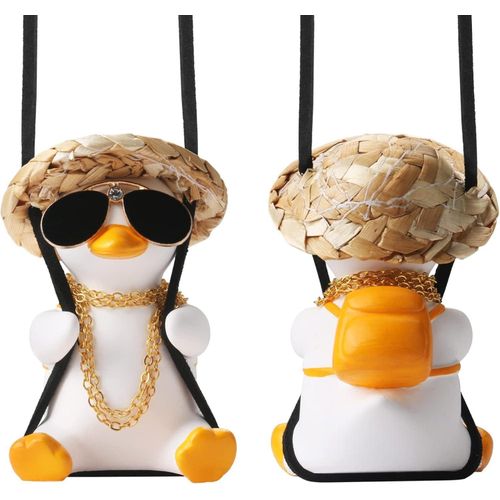 Share this product    Cool Swinging Duck Car Hanging Ornament Cute Car Decor Rear View Mirror Accessories Interior for Women Men Teens Truck Rearview Christmas Tree Decorations Things Mothers Day Funny Gifts
