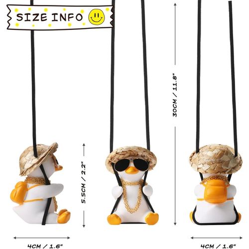 Share this product    Cool Swinging Duck Car Hanging Ornament Cute Car Decor Rear View Mirror Accessories Interior for Women Men Teens Truck Rearview Christmas Tree Decorations Things Mothers Day Funny Gifts