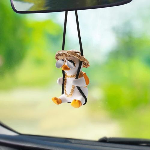 Share this product    Cool Swinging Duck Car Hanging Ornament Cute Car Decor Rear View Mirror Accessories Interior for Women Men Teens Truck Rearview Christmas Tree Decorations Things Mothers Day Funny Gifts