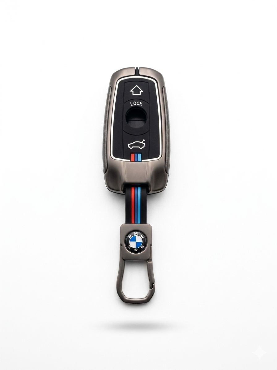 DRIVO Premium Metal Car Key Cover for BMW – Anti-Rust Remote Key Case with Full Protection – Scratch & Shock Resistant – Compatible with BMW 3-Button Key