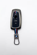 Premium Metal Car Key Cover for BMW – Anti-Rust Remote Key Case with Full Protection – Scratch & Shock Resistant – Compatible with  BMW 1/3/4/5/7 Series & X1 X2 X3 X5 X6 Models -4 Button Key
