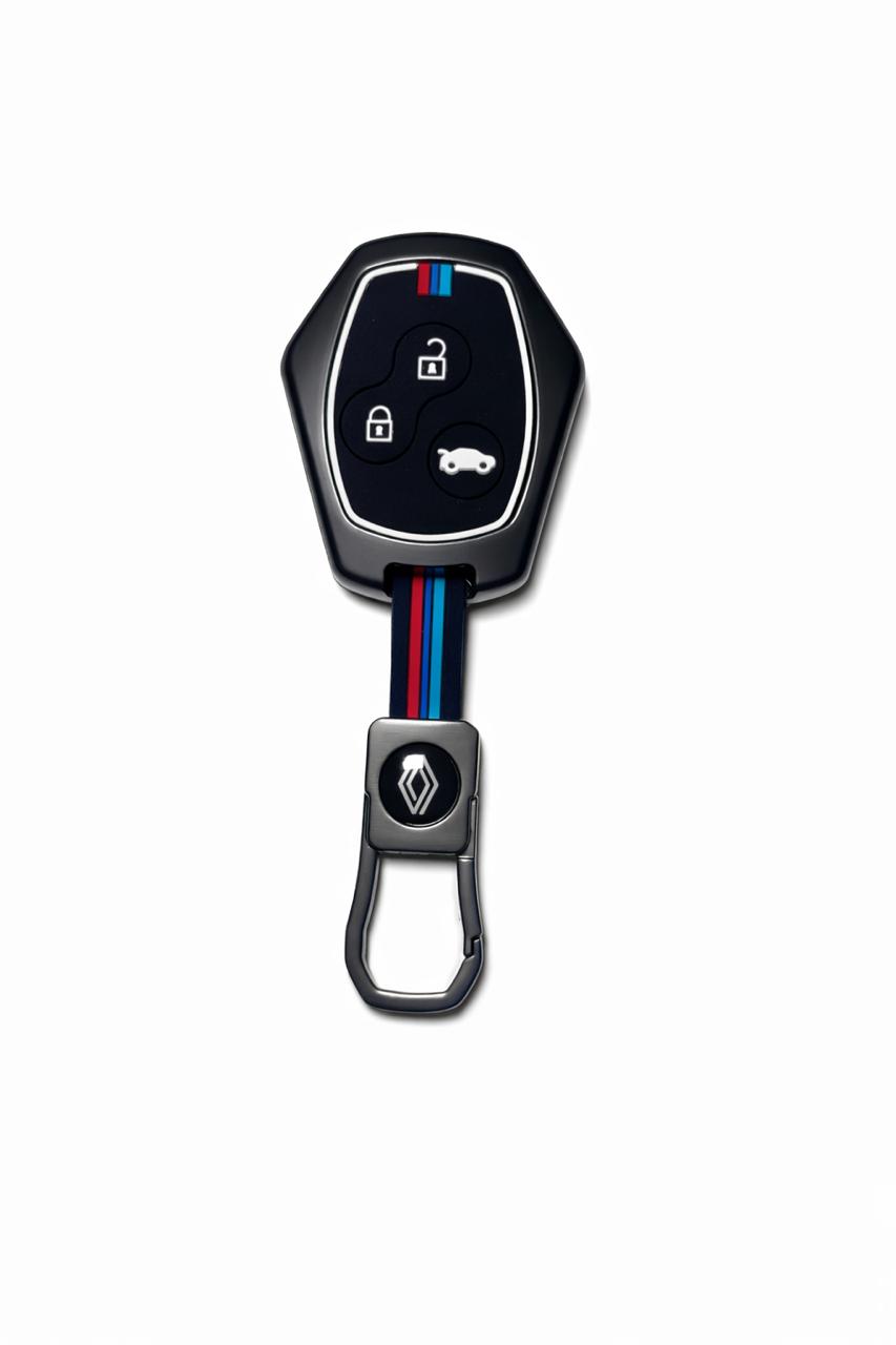 DRIVO Premium Metal Car Key Cover for Renault – Anti-Rust Remote Key Case with Full Protection – Scratch & Shock Resistant – Compatible with Renault  Megane, Koleos, Scenic, Grand Scenic, Clio 3-Button Key