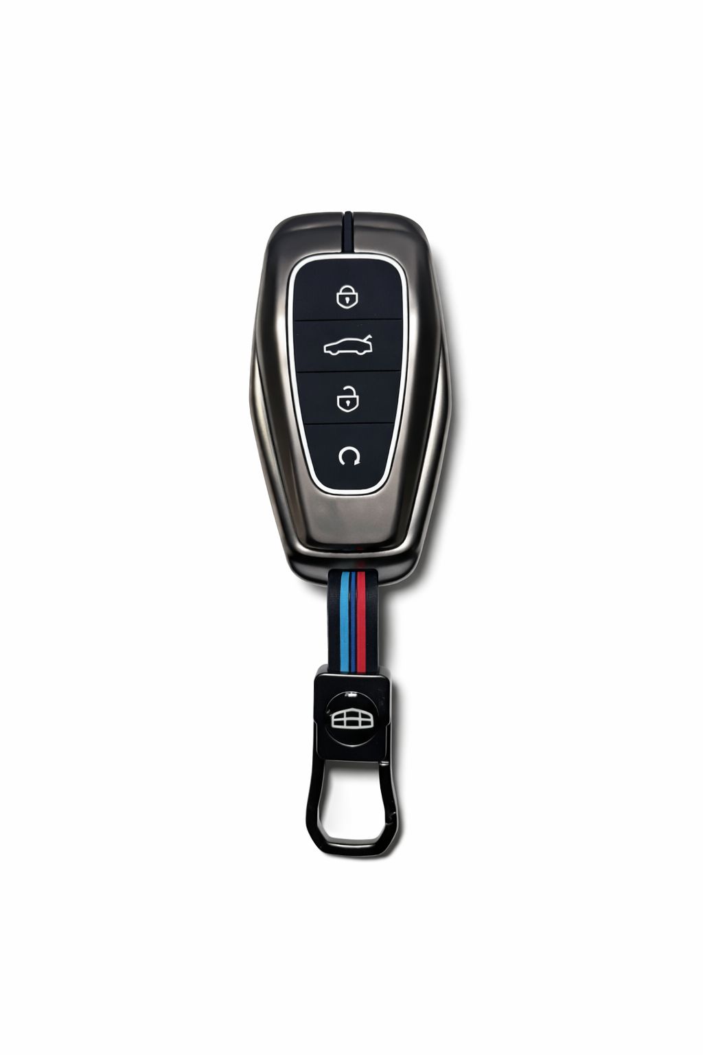 DRIVO Premium Metal Car Key Cover for Geely – Anti-Rust Remote Key Case with Full Protection – Scratch & Shock Resistant – Compatible with Geely Coolray / Okavango / Azkarra / Tugella 4-Button Key